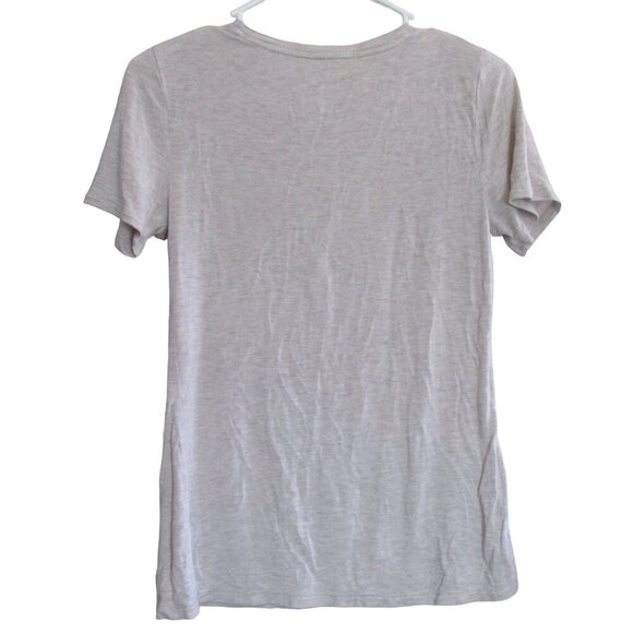 Apt 9 Essentials T Shirt Womens XS Beige Short Sleeve Crew Neck Pullover Tee Top - Picture 3 of 3